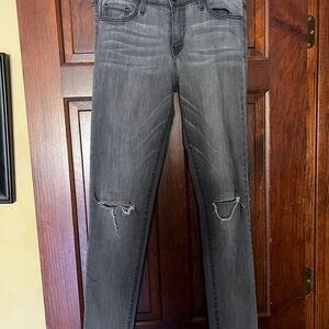 Flying Monkey Gray Distressed Slim Jeans